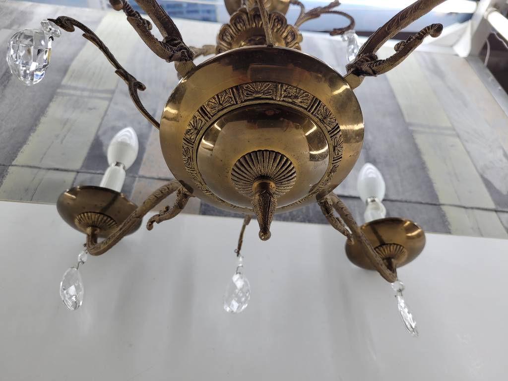 LÁMPARA DE ARAÑA DE LATÓN - Imagen 5