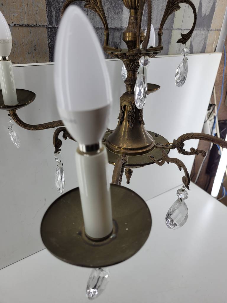 LÁMPARA DE ARAÑA DE LATÓN - Imagen 7