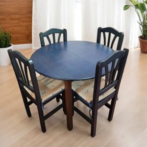 MESA REDONDA Y 4 SILLAS