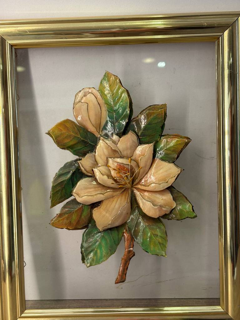 2 CUADROS DE FLOR EN RELIEVE - Imagen 4