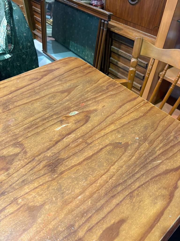 MESA Y 6 SILLAS DE MADERA PROVENZAL - Imagen 6