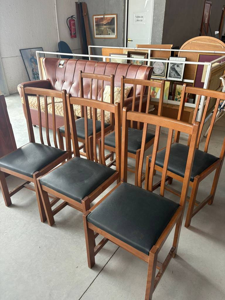 6 SILLAS DE MADERA - Imagen 3