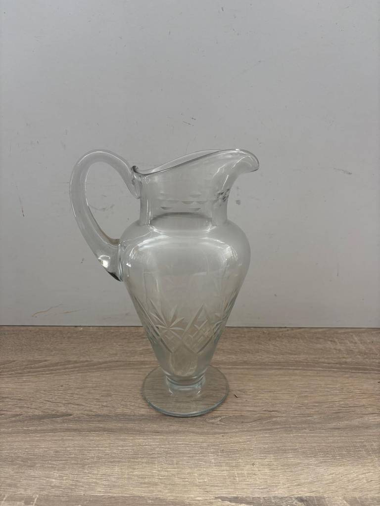 JARRA DE CRISTAL ANTIGUA - Imagen 2