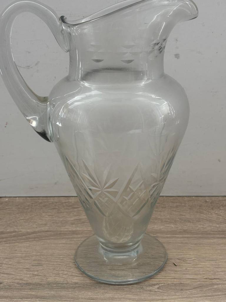 JARRA DE CRISTAL ANTIGUA - Imagen 5