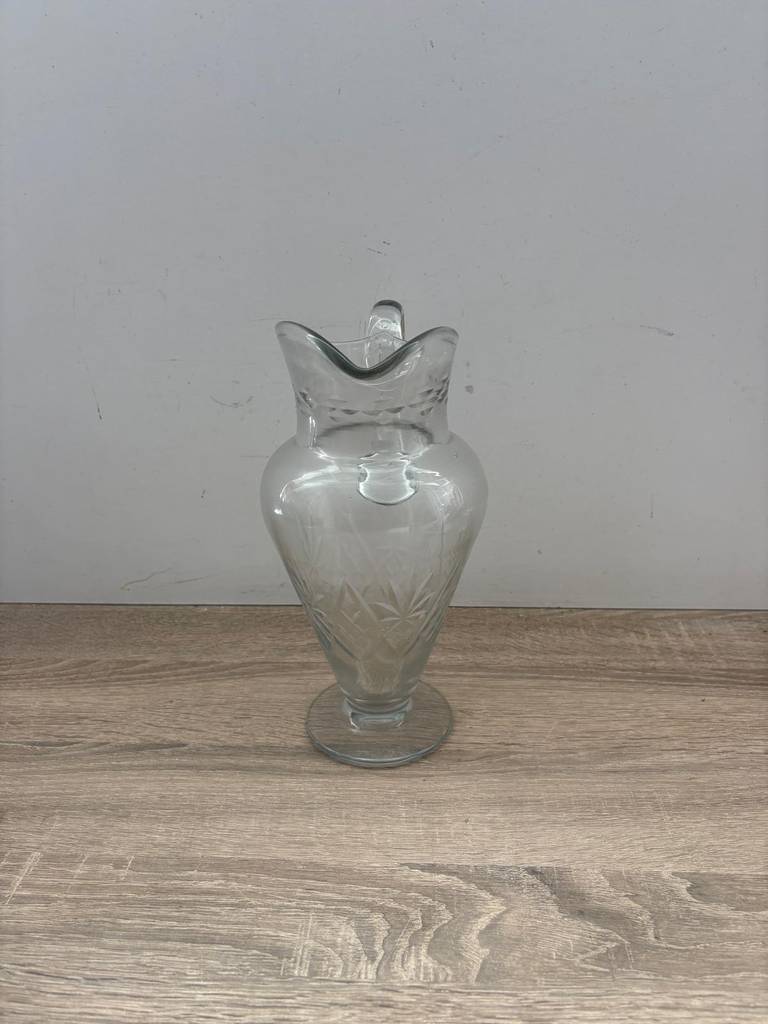 JARRA DE CRISTAL ANTIGUA - Imagen 3