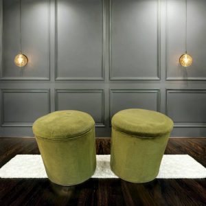 2 TABURETES DE TERCIOPELO