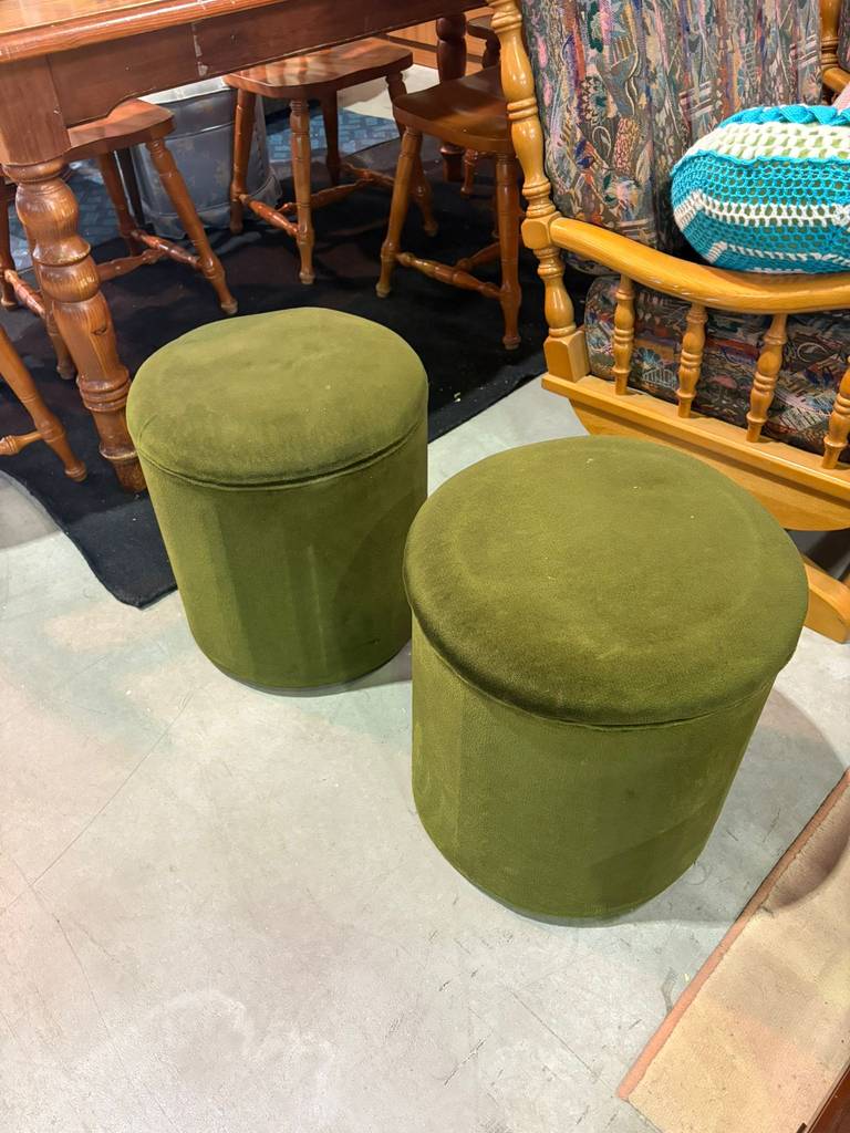2 TABURETES DE TERCIOPELO - Imagen 2
