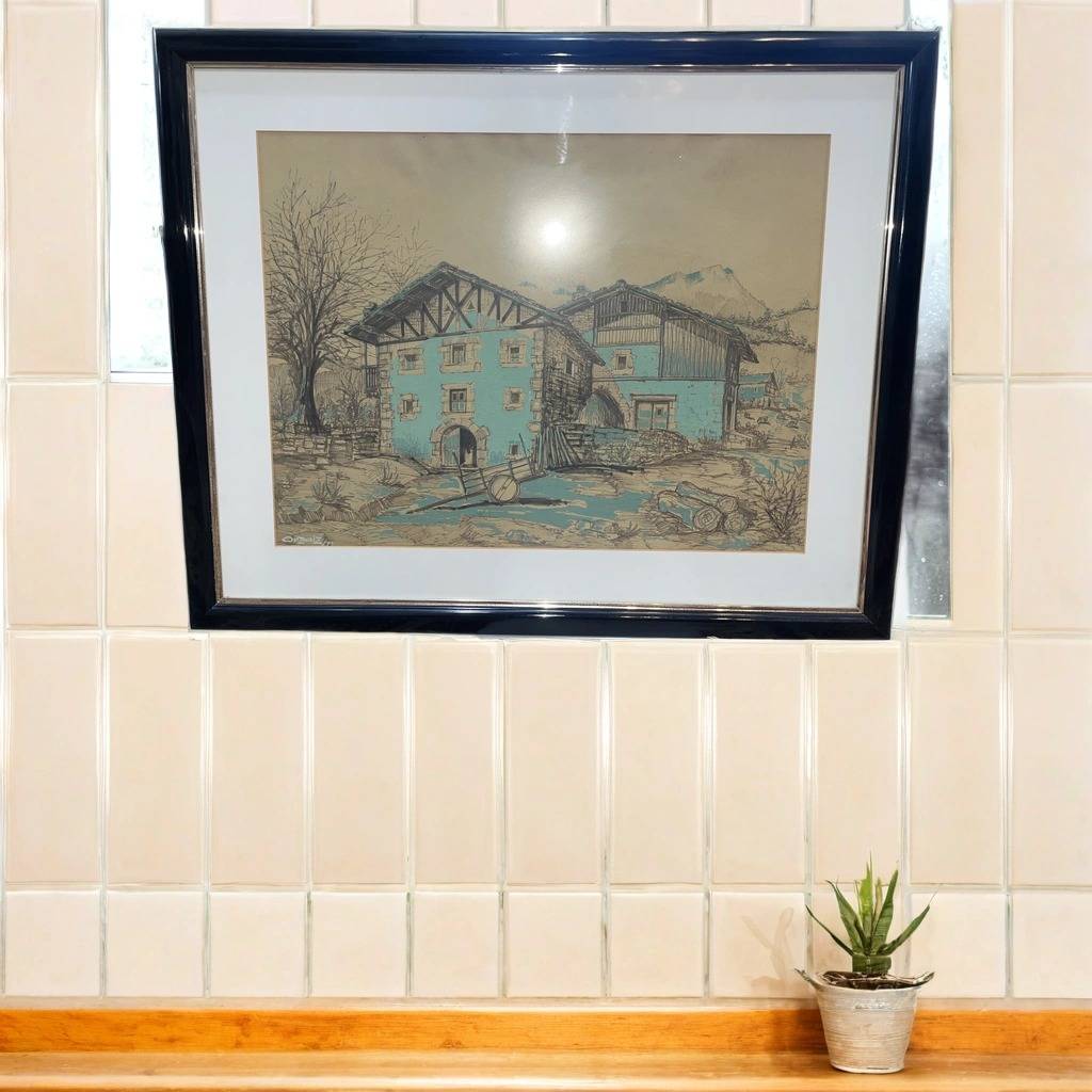 DIBUJO DE CASERÍO VASCO